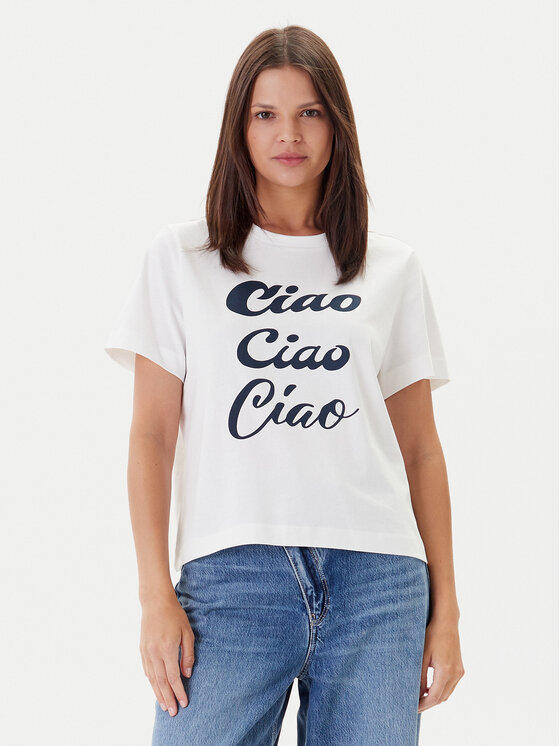 Vero Moda Vero Moda T-Shirt Sonna 10327143 Biały Regular Fit