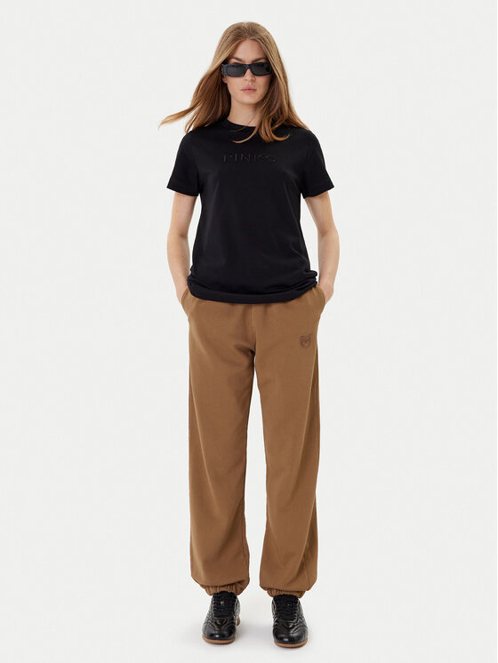 PINKO PINKO T-Shirt Start 101752 A2RD Czarny Regular Fit