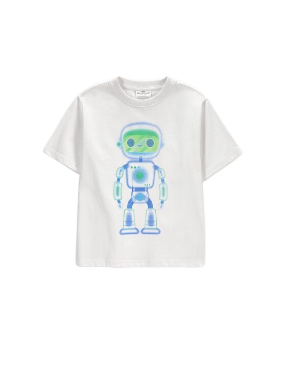 Coccodrillo Coccodrillo T-Shirt ZC6143202GBK-001 Biały Regular Fit