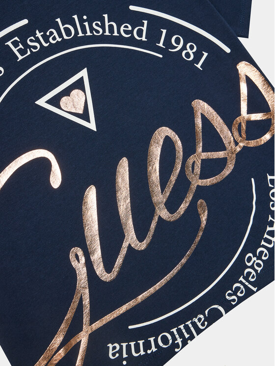 Guess Guess T-shirt J4GI01 K6YW4 Blu scuro Boxy Fit