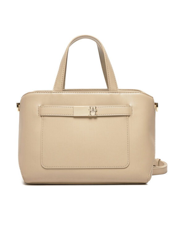 Geantă Tommy Hilfiger Th Heritage Mini AW0AW17374 Bej
