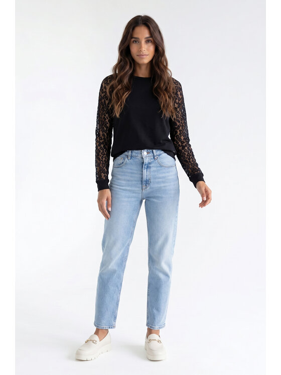 FIGL FIGL Bluzka M1352 Czarny Regular Fit