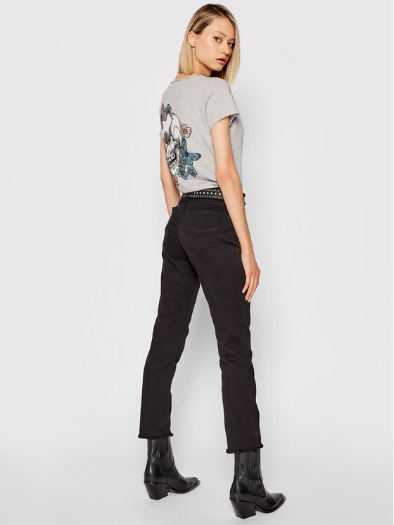 T-shirt Tunisien Mc Skull Strass WKTS7416F Grigio