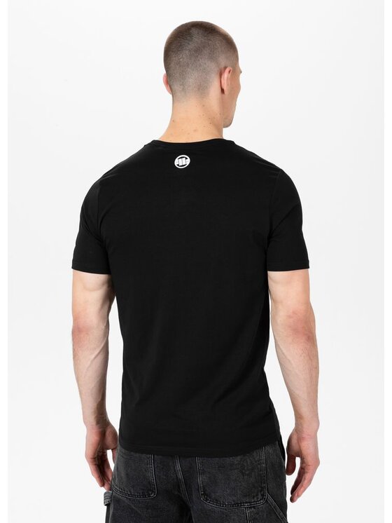 PITBULL PITBULL T-Shirt Koszulka Slim Fit Classic Boxing XS Czarny Regular Fit