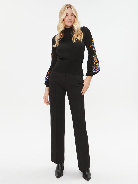 Luisa Spagnoli Luisa Spagnoli Hlače Osten 540365 Crna Regular Fit