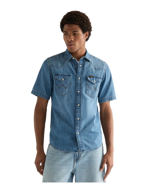 Wrangler Wrangler Koszula 112378394 Niebieski Regular Fit