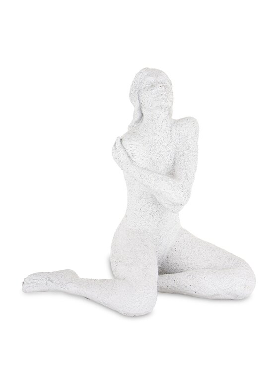 MIAhome MIAhome Figurka siedzącej kobiety 21,5x21x15 cm DONNA-3 Biały