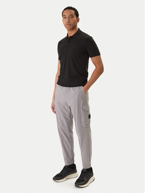 BOSS BOSS Szövet nadrág T_Urbanex-Cargolight 50508339 Szürke Tapered Fit