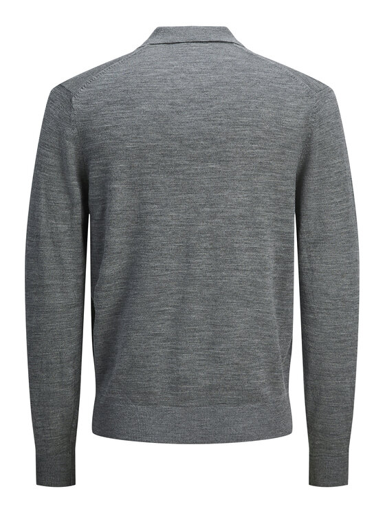 Jack & Jones Jack & Jones Pulover Merino 12281757 Gri Regular Fit