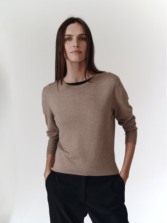 TATUUM TATUUM Sweter SKIMI Brązowy Classic Fit