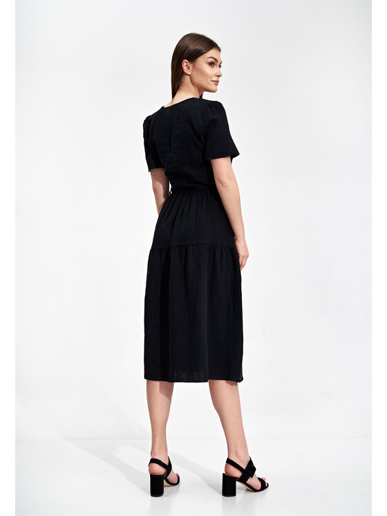 FIGL FIGL Šaty M872 Černá Regular Fit