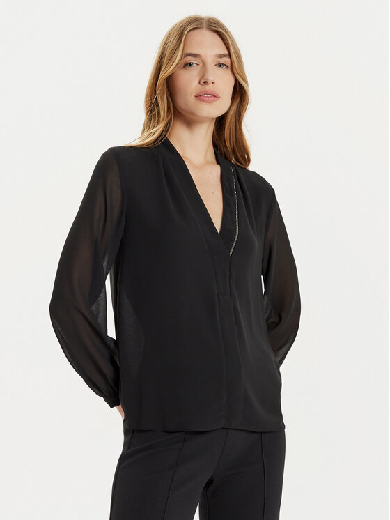 Rinascimento Blusa CFC0121170003 Nero Regular Fit, taglia : L