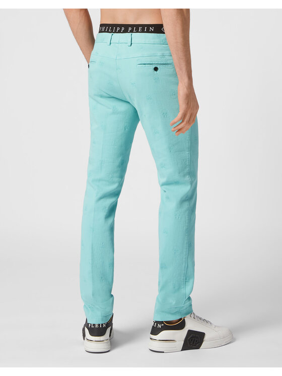 PHILIPP PLEIN PHILIPP PLEIN Chino kalhoty 3695 Světle modrá Chino Fit