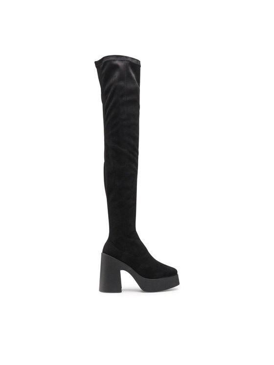 Cizme lungi muschetar Altercore Daphne Faux Negru
