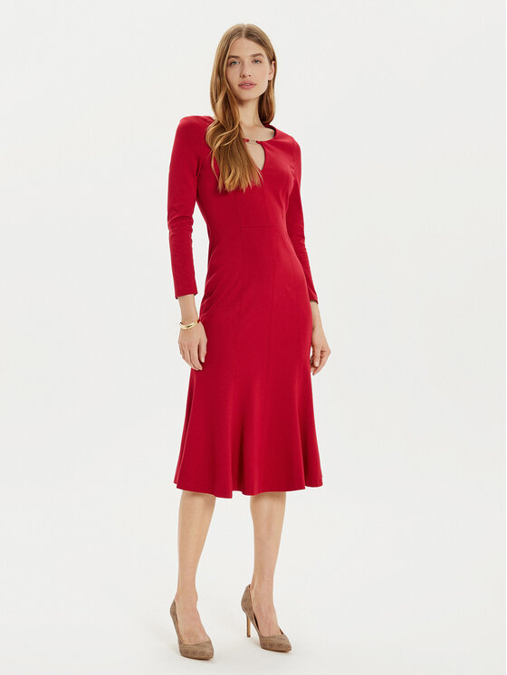 Rinascimento Rinascimento Rochie cocktail CFC0121444003 Vișiniu Regular Fit