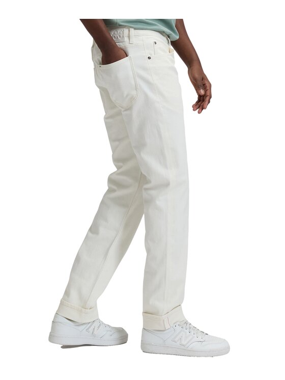 Lee Lee Jeansy West Biały Straight Fit