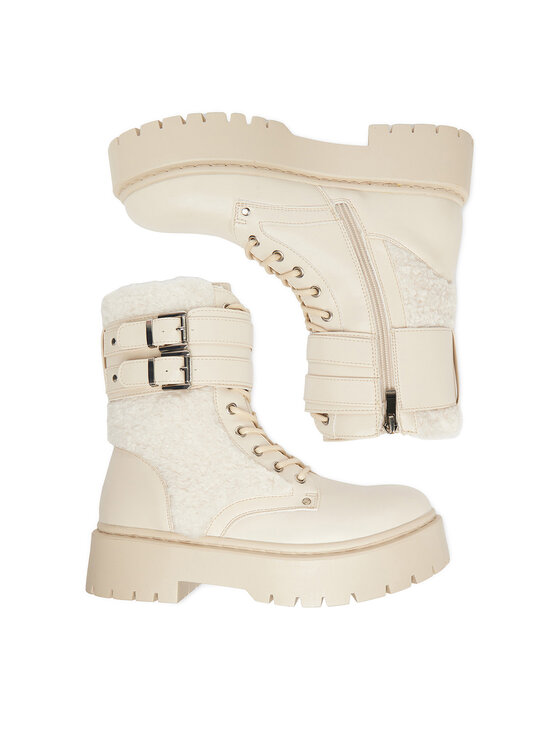 DeeZee DeeZee Schnürschuhe 13123-2 Écru