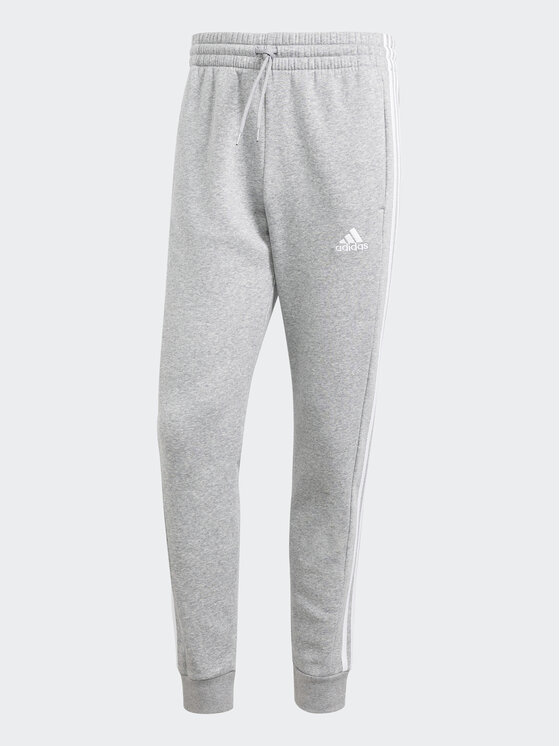 adidas adidas Sporta bikses Essentials Fleece 3-Stripes Cuff IJ6494 Pelēks Regular Fit