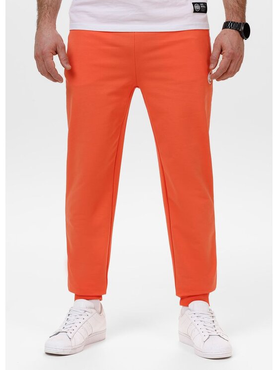 PITBULL PITBULL Spodnie dresowe SMALL LOGO NUGGET Pomarańczowy Regular Fit