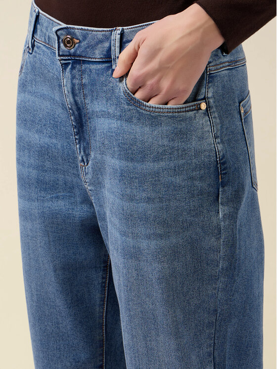 Oltre Oltre Jeansy P579R209121N024 Turkusowy Boy Fit