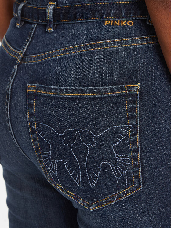 PINKO PINKO Jeansy Flora Flare 100166 A2RX Tmavomodrá Regular Fit