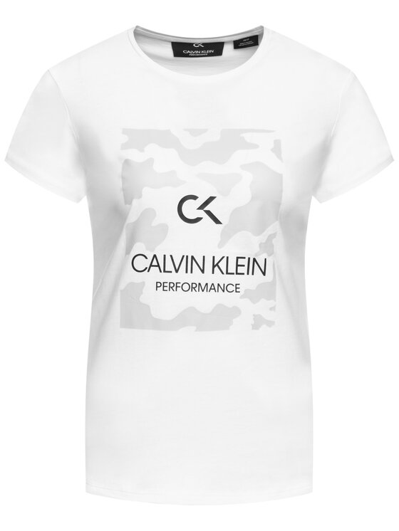 Calvin Klein Performance Calvin Klein Performance Marškinėliai 00GWF9K200 Balta Regular Fit