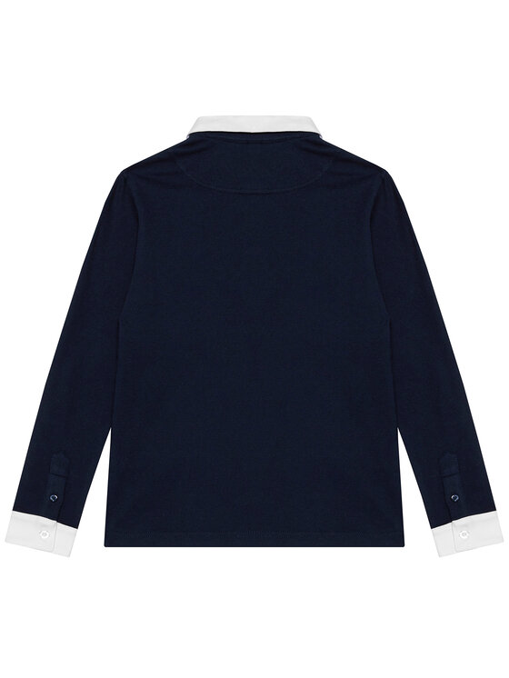 Polo J25G48 S Blu scuro Slim Fit