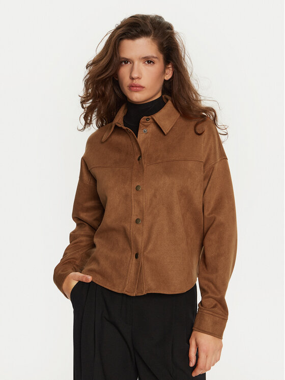 JDY JDY Яке от имитация на кожа Sif 15347602 Кафяв Regular Fit
