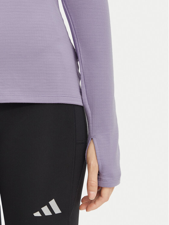 adidas adidas Bluza techniczna Adi365 Running Essentials Winterized KV4284 Fioletowy jasny Slim Fit