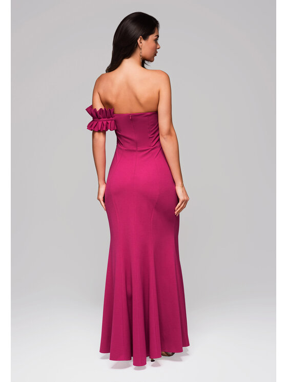 Ombre Ombre Sukienka wieczorowa LA-OM-DLR219 Różowy Regular Fit