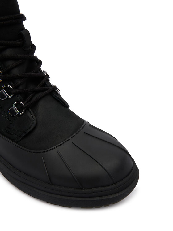 Tommy Hilfiger Tommy Hilfiger Schnürschuhe Outdoor Rubber Lth Boot Wpm FM0FM05957 Schwarz
