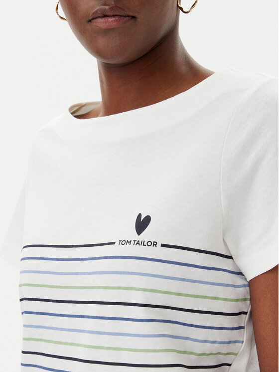 Tom Tailor Tom Tailor T-shirt 1045544 Bijela Regular Fit