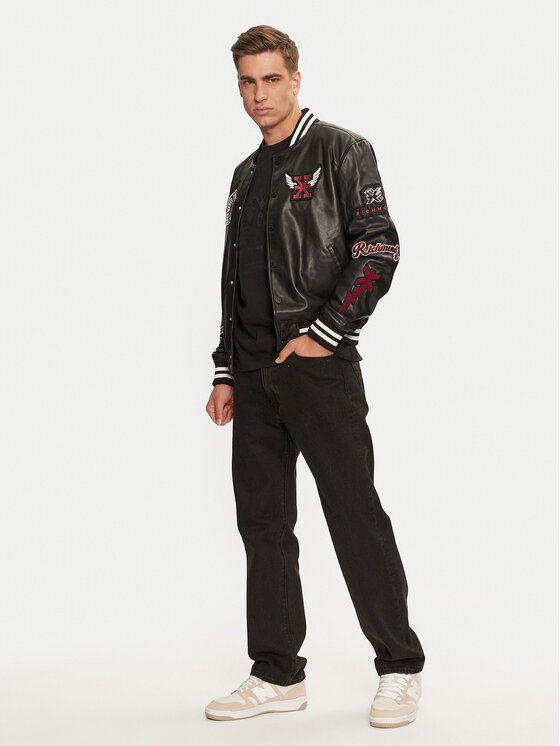 Richmond X Richmond X Яке от имитация на кожа Meleb UMA24217GB Черен Regular Fit