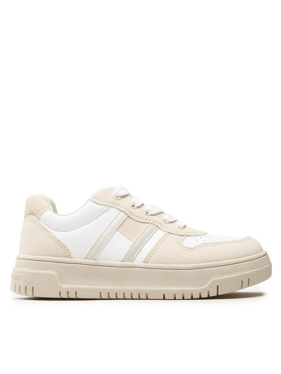 Sneakers Tommy Hilfiger Flag Low Cut Lace-Up Sneaker T3X9-32870-1467 M Beige/White X044