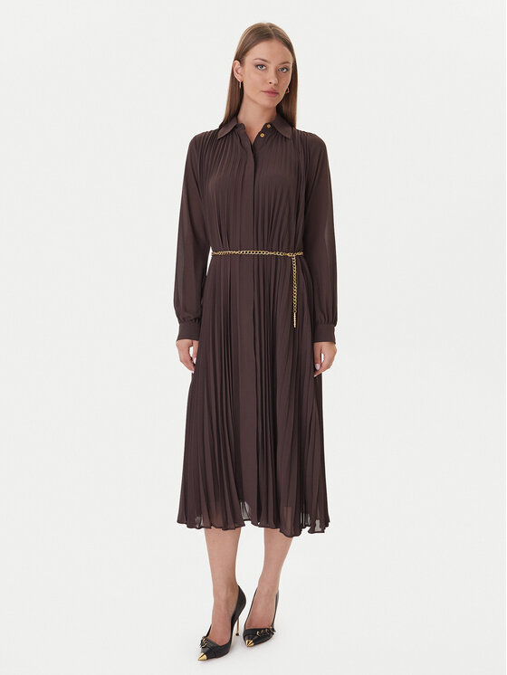 MICHAEL Michael Kors MICHAEL Michael Kors Hemdkleid MF5838A7R3 Braun Regular Fit