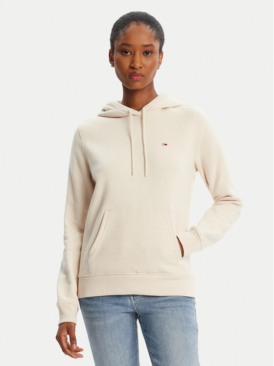Tommy Jeans Bluza Flag DW0DW19958 Beżowy Regular Fit