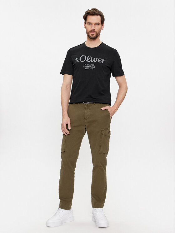 s.Oliver s.Oliver T-krekls 2139909 Pelēks Regular Fit