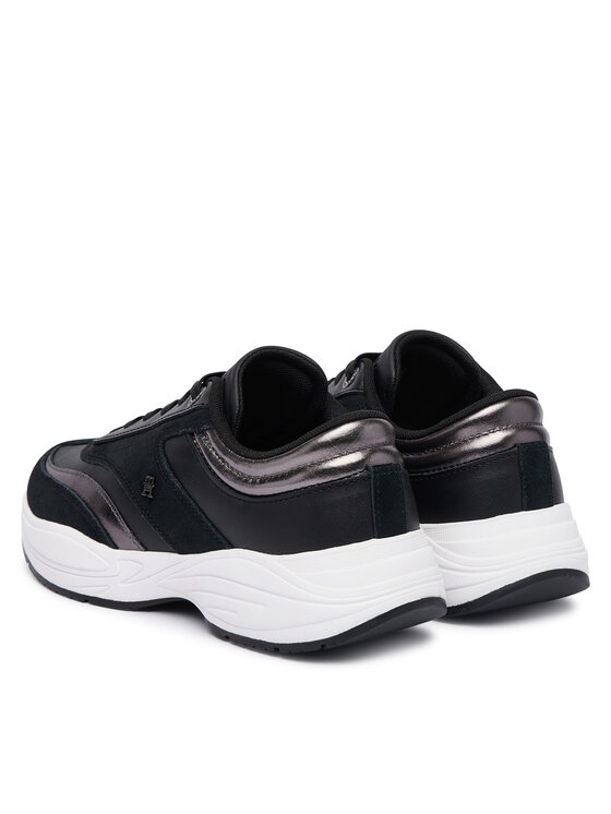 Tommy Hilfiger Tommy Hilfiger Sneakersy Th Modern Sporty Runner Leather FW0FW09590 Černá