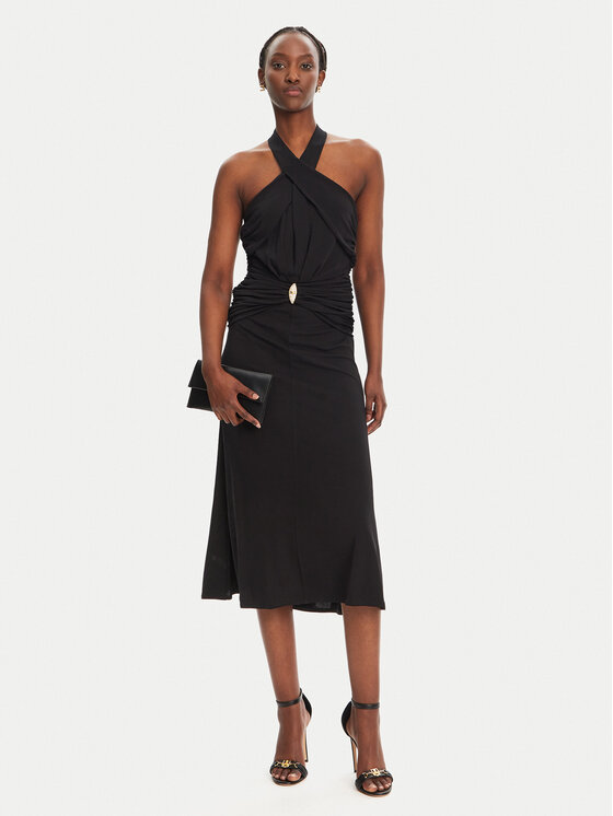 Elisabetta Franchi Elisabetta Franchi Koktel haljina AB-719-52E2-V560 Crna Regular Fit