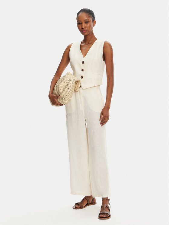 Marella Marella Gilet Anemone 2515151012 Écru Regular Fit