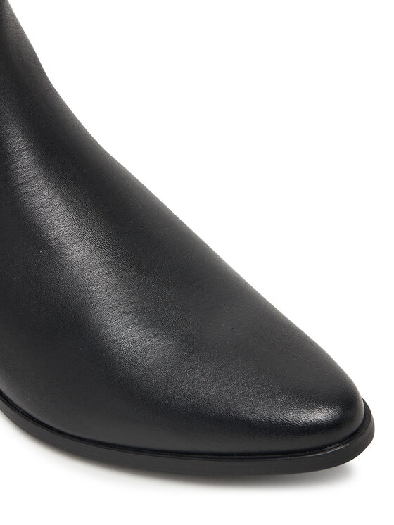 Tommy Hilfiger Tommy Hilfiger Botine Th Leather Pointy Zip Bootie FW0FW08980 Negru