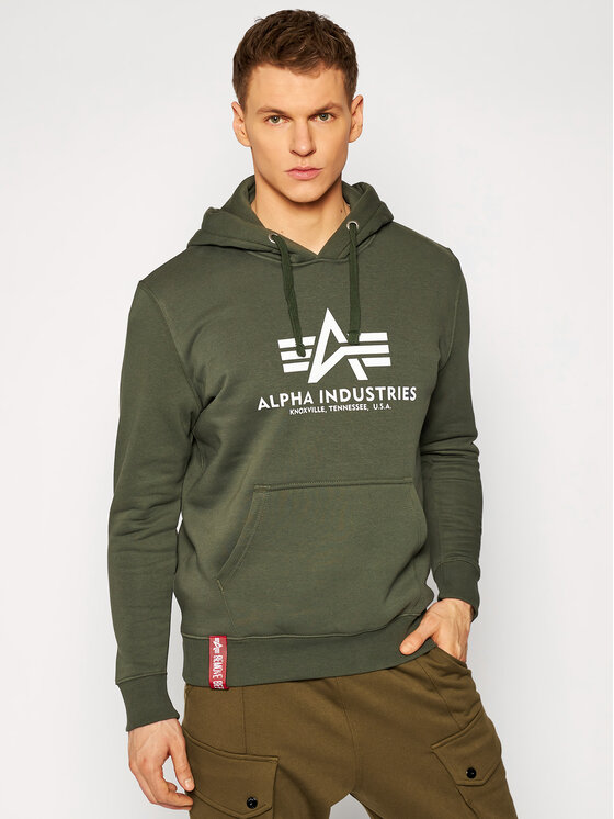 Alpha Industries Alpha Industries Bluza Basic 178312 Zielony Regular Fit