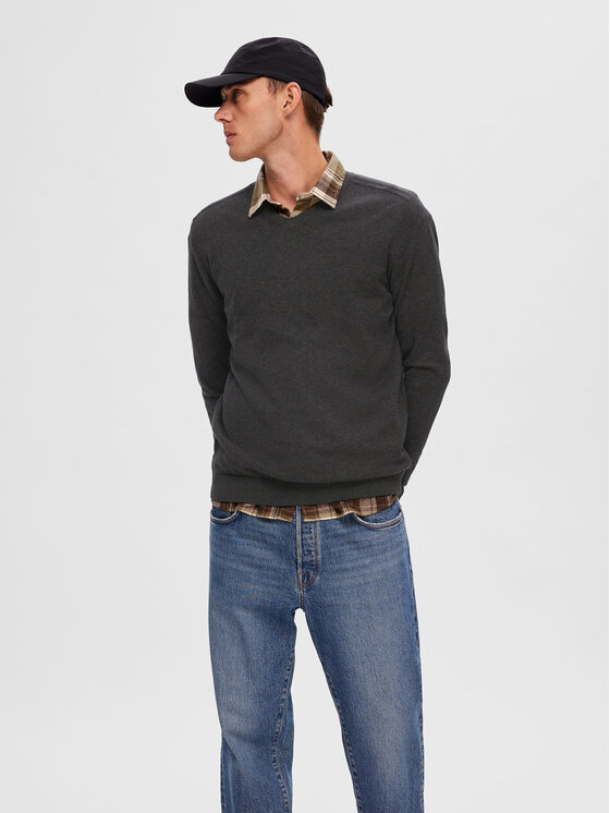 Selected Homme Selected Homme Пуловер 16090147 Сив Regular Fit
