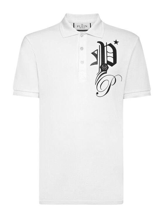 PHILIPP PLEIN PHILIPP PLEIN Polo 275 Biały Slim Fit