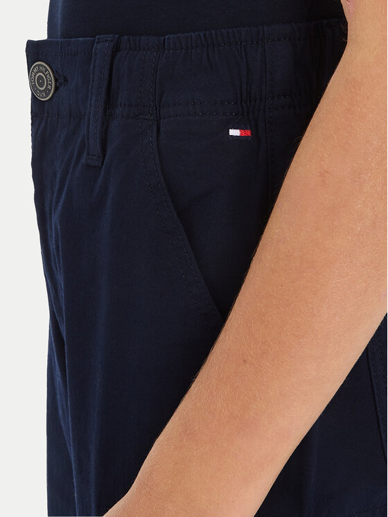 Tommy Hilfiger Tommy Hilfiger Kalhoty z materiálu KB0KB08837 Tmavomodrá Regular Fit