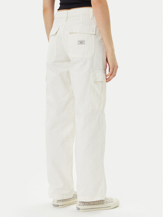 Guess Jeans Guess Jeans Kalhoty z materiálu 165623 Béžová Slim Fit