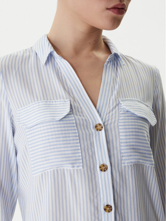 Vero Moda Vero Moda Marškiniai Bumpy 10275283 Mėlyna Regular Fit