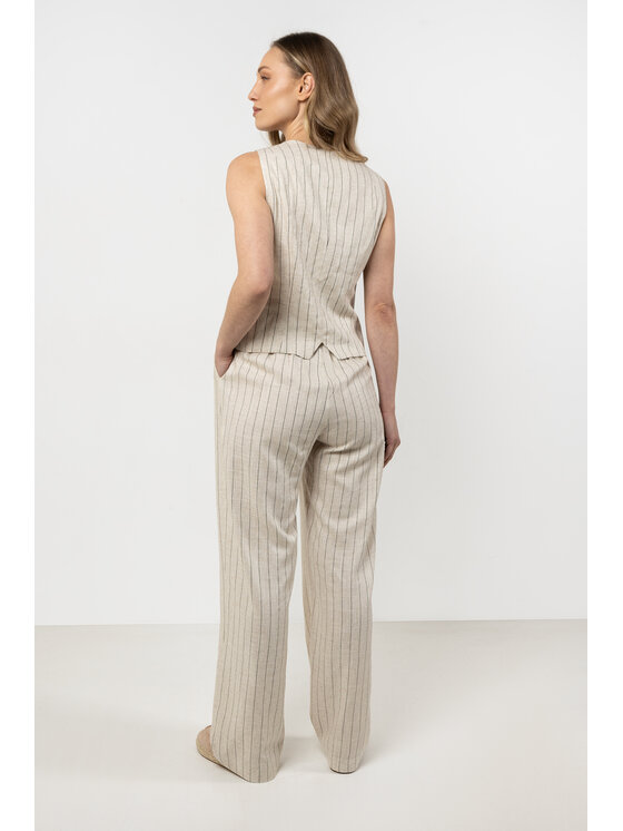 Awama Awama Spodnie damskie A725 Beżowy Basic Fit