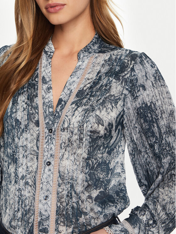 Guess Guess Bluse W5RH16 WDW82 Blau Regular Fit