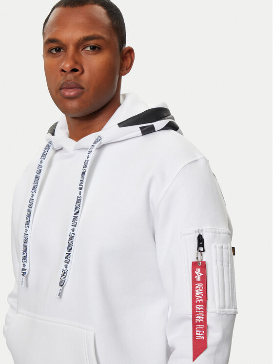 Alpha Industries Alpha Industries Mikina 126803 Biela Regular Fit